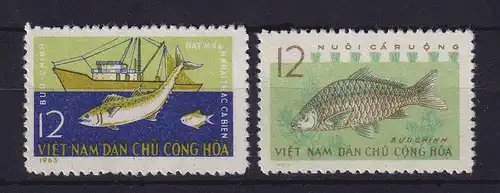 Vietnam 1963 Fischerei Makrele und Karpfen Mi.-Nr. 262-263 (*)