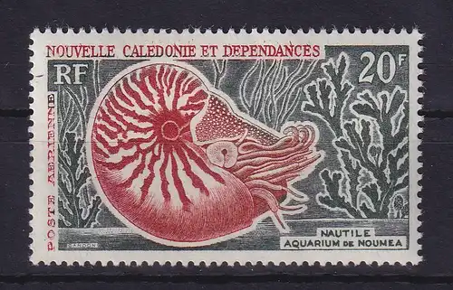 Neukaledonien 1962 Flugpostmarke Nautilus Mi.-Nr. 383 postfrisch **