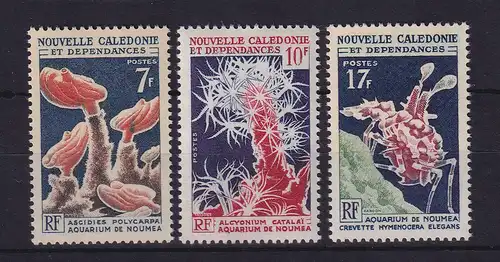 Neukaledonien 1964 Meerestiere Mi.-Nr. 402-404 postfrisch **