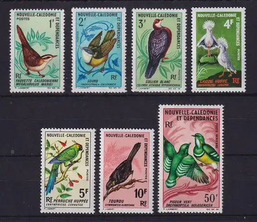 Neukaledonien 1968 Vögel Mi.-Nr. 448-454 postfrisch **