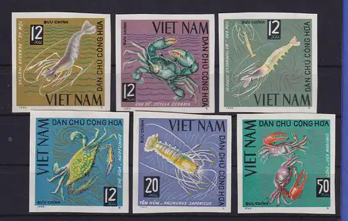 Vietnam 1965 Garnelen und Krebse Mi.-Nr. 387-392 U (*)