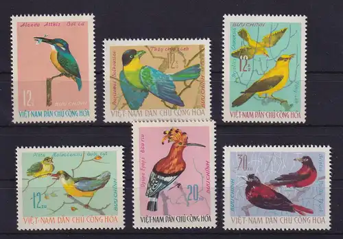 Vietnam 1966 Vögel Mi.-Nr. 456-461 (*)