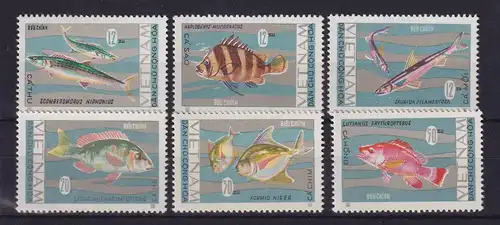 Vietnam 1967 Einheimische Fische Mi.-Nr. 485-490 (*)