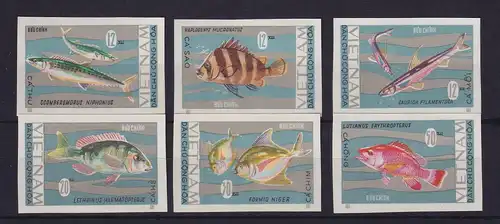 Vietnam 1967 Einheimische Fische Mi.-Nr. 485-490 U (*)