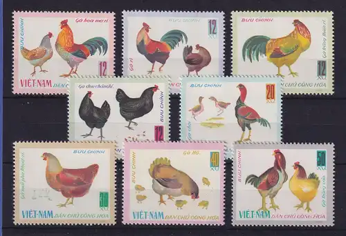 Vietnam 1968 Hühner Hausgeflügel Mi.-Nr. 505-512 (*)