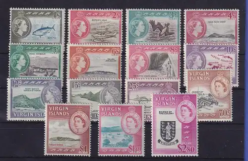 Jungferninseln / Virgin Islands 1964 Landesmotive Mi.-Nr. 140-154 postfrisch ** 