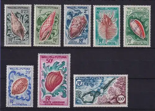 Wallis et Futuna 1962 Meerestiere Taucher Mi.-Nr. 193-200 postfrisch **