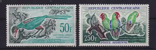 Zentralafrikanische Republik 1962 Flugpostmarken Vögel Mi.-Nr. 31-32 **