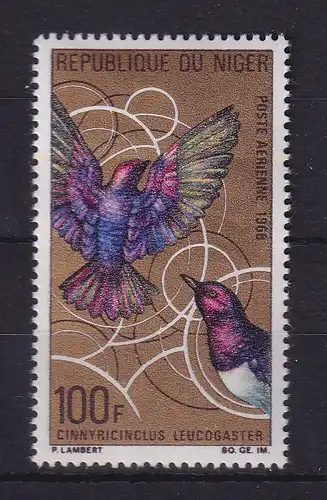Niger 1969 Flugpostmarke Amethystglanzstar Mi.-Nr. 199 postfrisch **