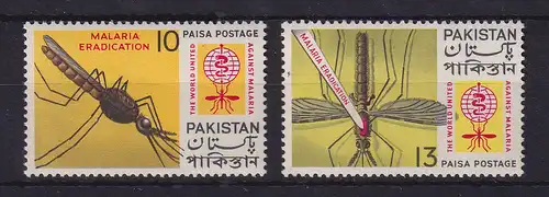 Pakistan 1962 Malaria-Bekämpfung Mücken Mi.-Nr. 163-164 postfrisch **