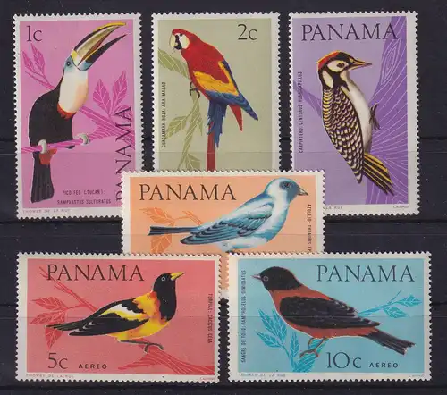 Panama 1965 Vögel Mi.-Nr. 844-849 A postfrisch **