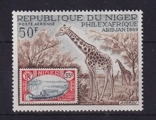 Niger 1969 Giraffe Mi.-Nr. 210 postfrisch **
