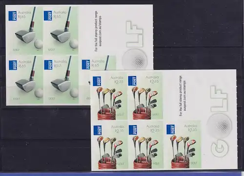 Australien 2011 Golf  Mi.-Nr. 3618, 3619 jeweils Folienblatt postfrisch **