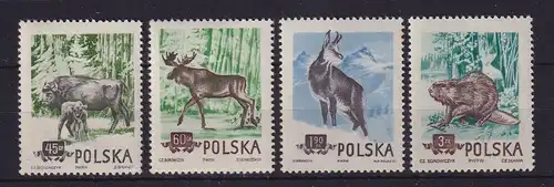 Polen 1954 Waldtiere Mi.-Nr. 885-888 postfrisch **