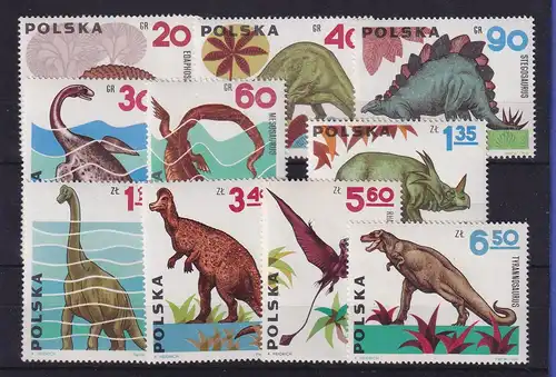 Polen 1965 Dinosaurier Mi.-Nr. 1570-1579 postfrisch **