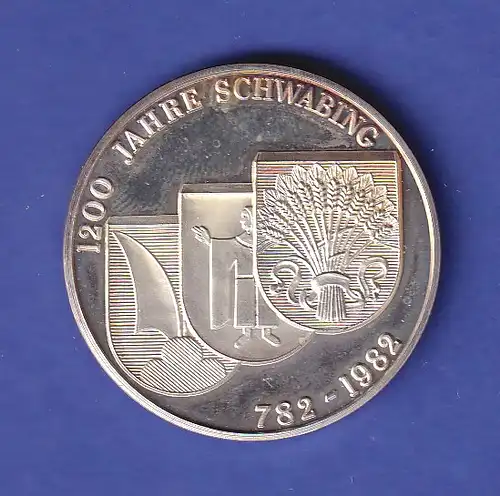 Silbermedaille 1200 Jahre Schwabing 1982