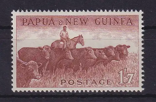 Papua-Neuguinea 1958 Freimarke Rinderherde Mi.-Nr. 17 postfrisch **