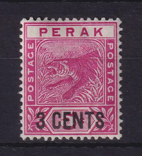 Malaysia Perak 1895 Tiger Mi.-Nr. 18 ungebraucht *