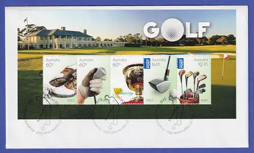 Australien 2011 Golf Mi.-Nr. Block 129 O auf FDC 
