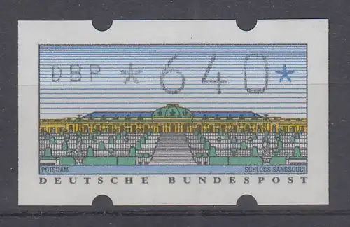 ATM 2.1.1 Farbvariante lebhaftkobalt hoher Wert 640 ** 