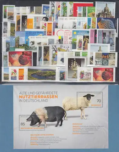 Bundesrepublik Deutschland Briefmarken-Jahrgang 2016 komplett **