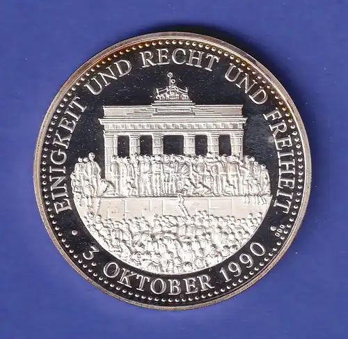 Silbermedaille Deutsche Einheit - Bundeskanzler Helmut Kohl 30g Ag999