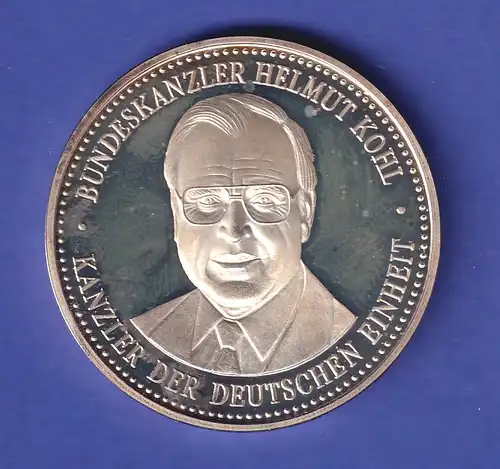 Silbermedaille Deutsche Einheit - Bundeskanzler Helmut Kohl 30g Ag999