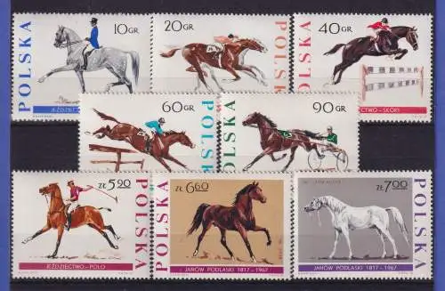 Polen 1967 Pferde und Pferdesport Mi.-Nr. 1740-1747 postfrisch **