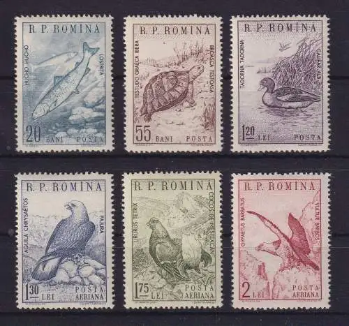 Rumänien 1960 Wildtiere Mi.-Nr. 1833-1838 postfrisch ** 