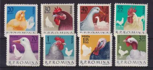 Rumänien 1963 Geflügel Mi.-Nr. 2145-2162 postfrisch ** 