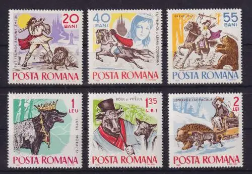 Rumänien 1965 Märchen und Sagen Mi.-Nr. 2419-2424 postfrisch ** 