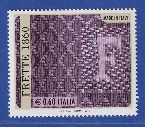 Italien 2010 Made in Italy, Frette Stoffe  Mi.-Nr. 3418 ** 
