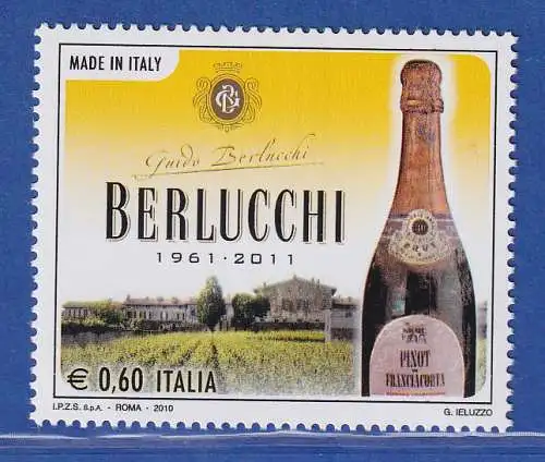 Italien 2010 Made in Italy, Berlucchi-Sektkellerei  Mi.-Nr. 3421 ** 