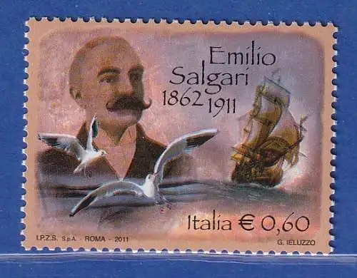 Italien 2011 Emilio Sangari, Abenteuerschriftsteller  Mi.-Nr. 3441 ** 
