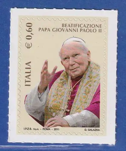 Italien 2011 Seligsprechung von Papst Johannes Paul II.  Mi.-Nr. 3442 ** 