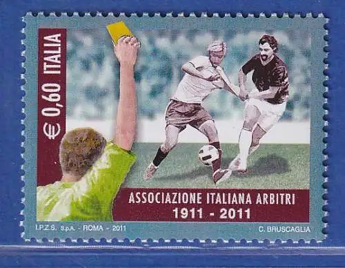 Italien 2011 Fussball Schiedsrichtervereinigung  Mi.-Nr. 3460 **