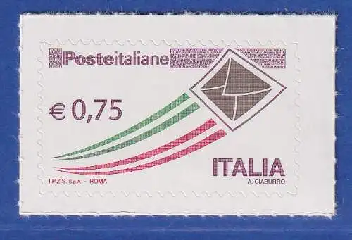 Italien 2011 Freimarke € 0,75 Post, Briefumschlag  Mi.-Nr. 3462 **