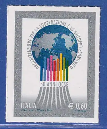 Italien 2011 50 Jahre OECD , Emblem Mi.-Nr. 3483 ** 
