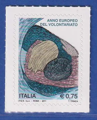 Italien 2011 Europ. Jahr der Freiwilligen-Tätigkeit Mi.-Nr. 3484 ** 