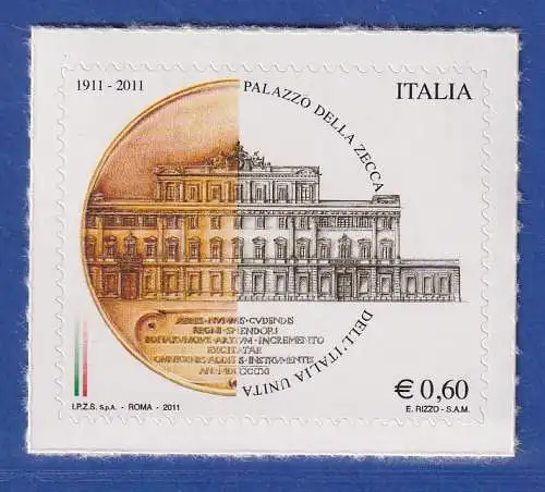 Italien 2011 Staatliche Münze Rom Zecca-Palast Mi.-Nr. 3496 ** 