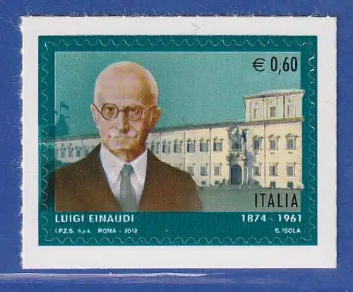 Italien 2012 Luigi Einaudi, Politiker und Staatspräsident  Mi.-Nr. 3540 **