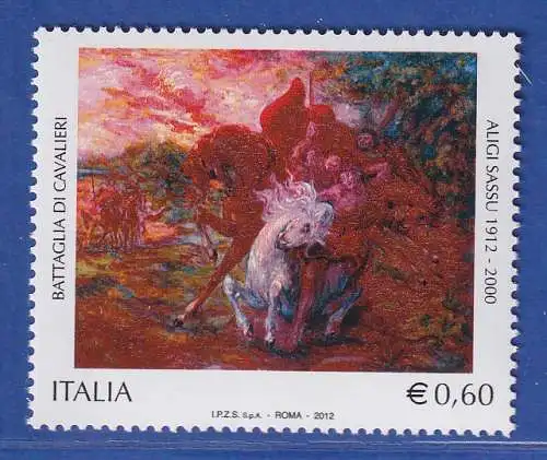 Italien 2012 Schlacht der Ritter, Gemälde von Algi Sassau  Mi.-Nr. 3541 **