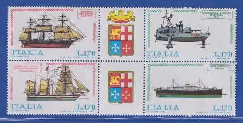 Italien 1977 Schiffe Zusammendruck  Mi.-Nr. 1579-82 **