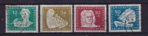 DDR 1950 Johann Sebastian Bach Mi.-Nr. 256-259 gestempelt