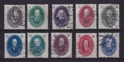 DDR 1950 Akademie der Wissenschaften Mi.-Nr. 261-270 gestempelt