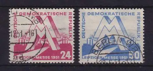 DDR 1951 Leipziger Messe Mi.-Nr. 282-283 mit Gefälligkeits-O