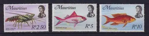 Mauritius 1969 Hummer und Fische Mi.-Nr. 346-348 X postfrisch **