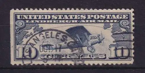 USA 1927 Luftpostmarke Lindbergh Mi.-Nr. 306 A gestempelt