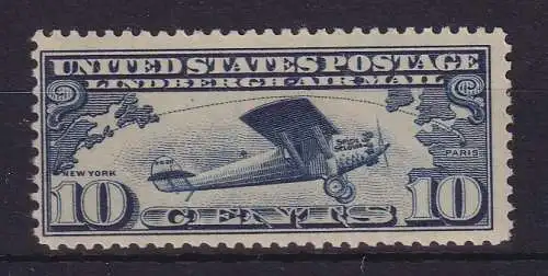 USA 1927 Luftpostmarke Lindbergh Mi.-Nr. 306 A postfrisch **