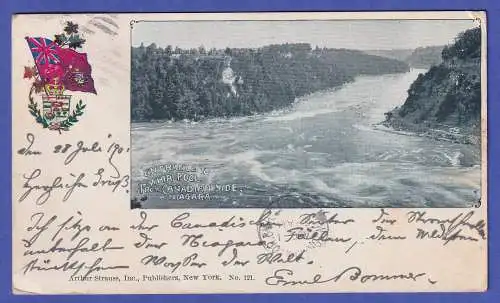 USA 1901 AK Niagarafälle O BROOKLYN N.Y. gelaufen nach Köln